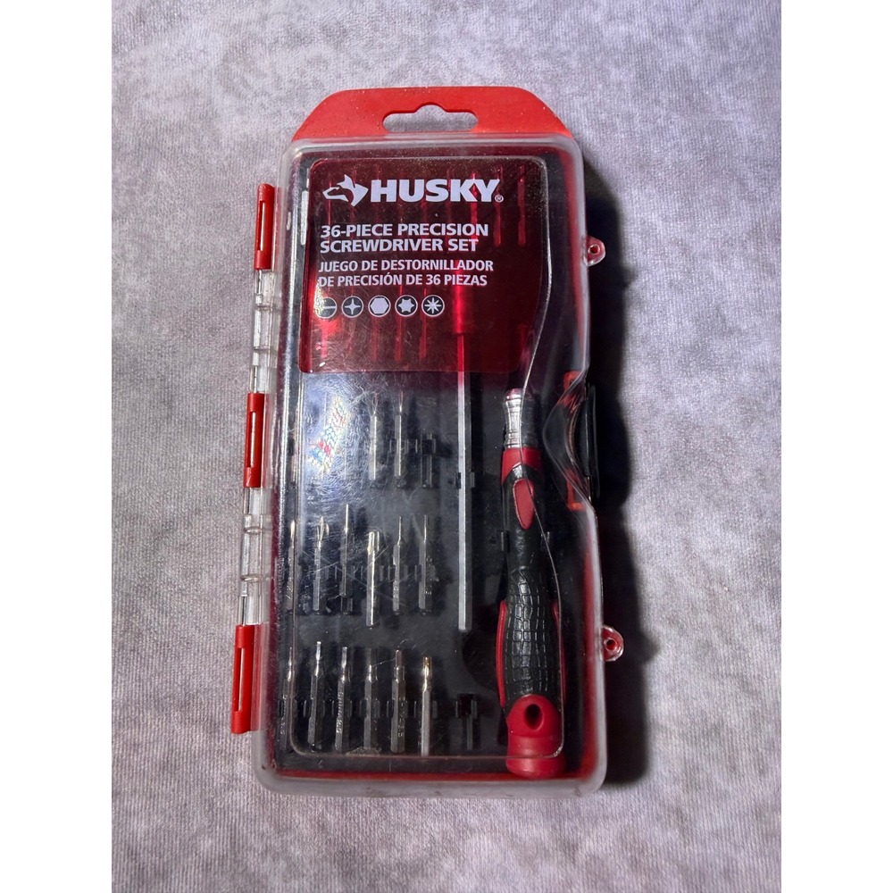 Husky 36-Piece Precision Screwdriver Set, Mixed Drive, Includes Case